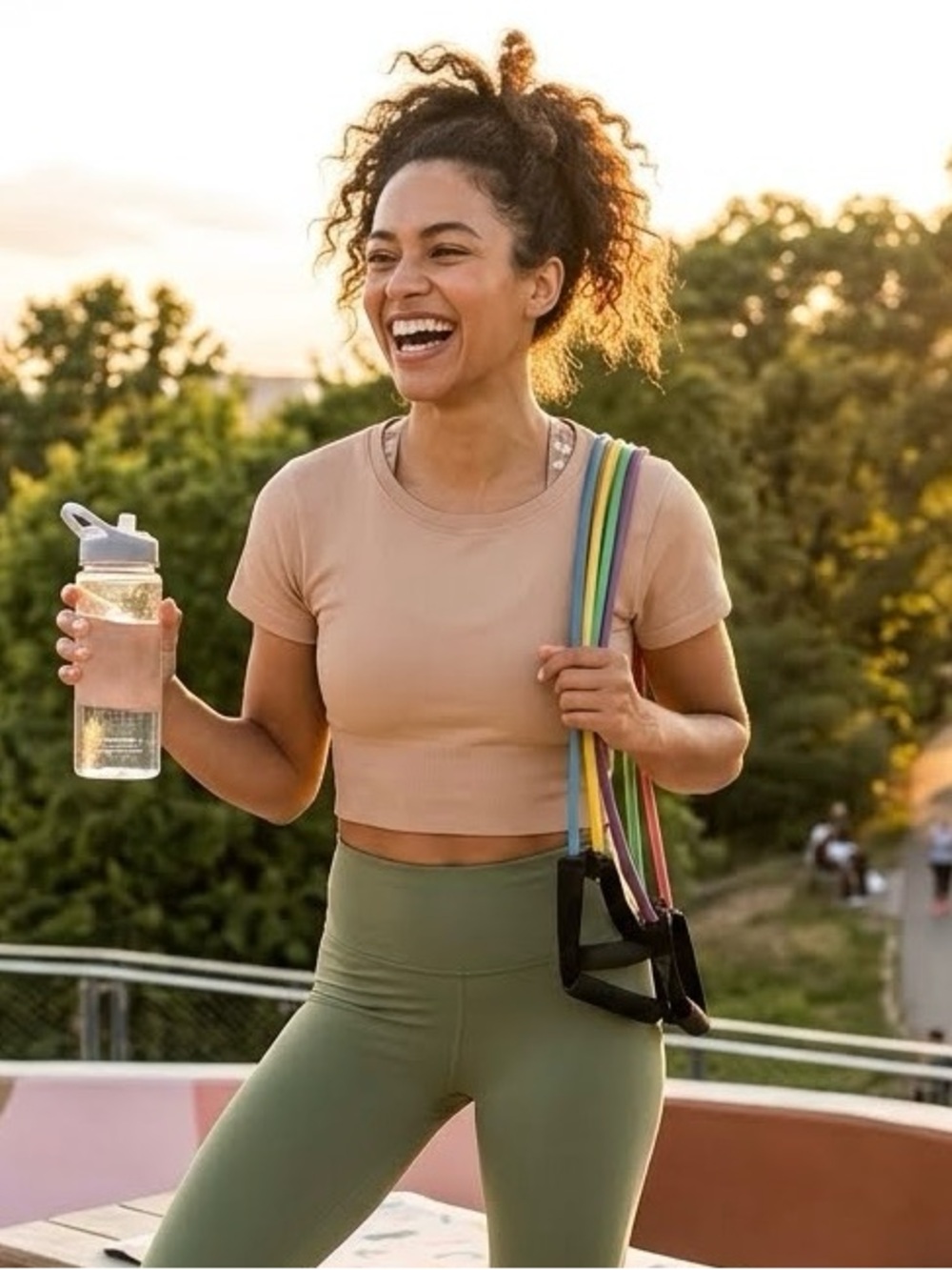 🆕 OFFLINE By Aerie Sidewalk Seamless Cropped T-Shirt in Beige/Neutral Size Small